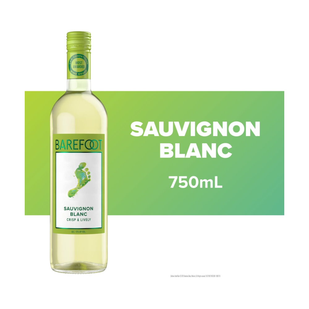 Barefoot Cellars Sauvignon Blanc California White Wine bottle