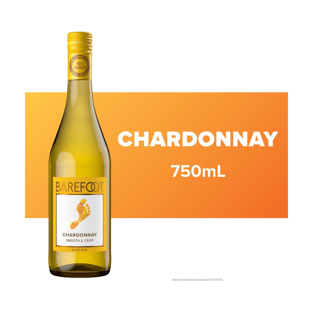 Barefoot Cellars Chardonnay California White Wine bottle