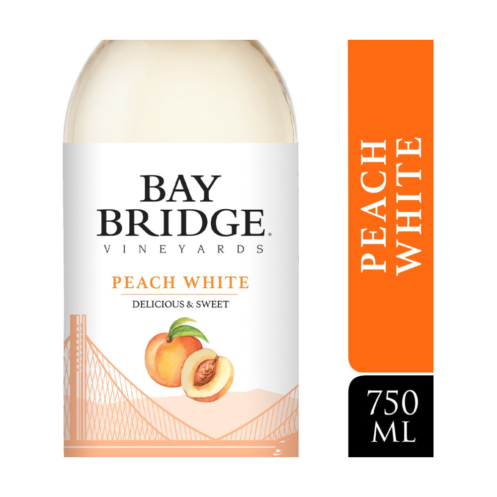 Bay Bridge Peach White Moscato Wine bottle