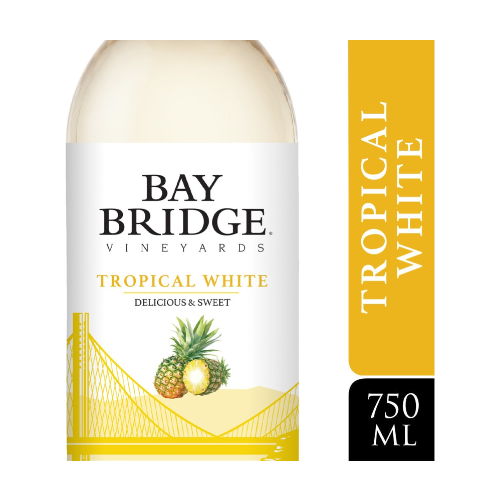 Bay Bridge Tropical White Moscato Wine bottle