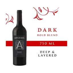 Apothic Dark Red Blend California Red Wine bottle