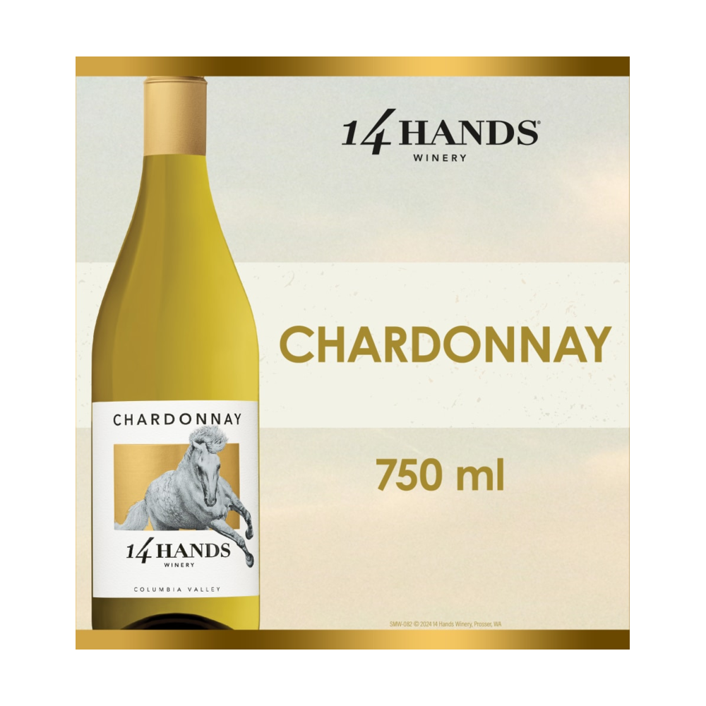 14 Hands Chardonnay Washington White Wine bottle