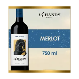 14 Hands Merlot Washington Red Wine bottle