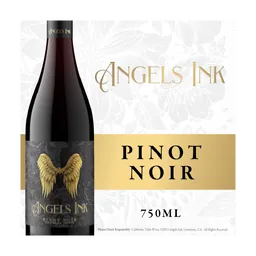 Angels Ink Pinot Noir California Red Wine bottle