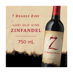 Seven Deadly Old Vine Zinfandel California Red Wine bottle