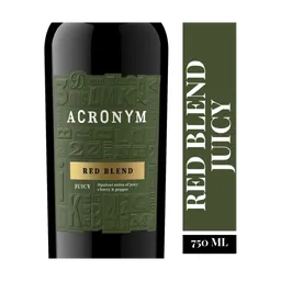 Acronym Juicy Red Blend Red California Wine bottle