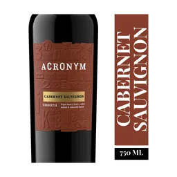 Acronym Smooth Cabernet Sauvignon Red California Wine bottle