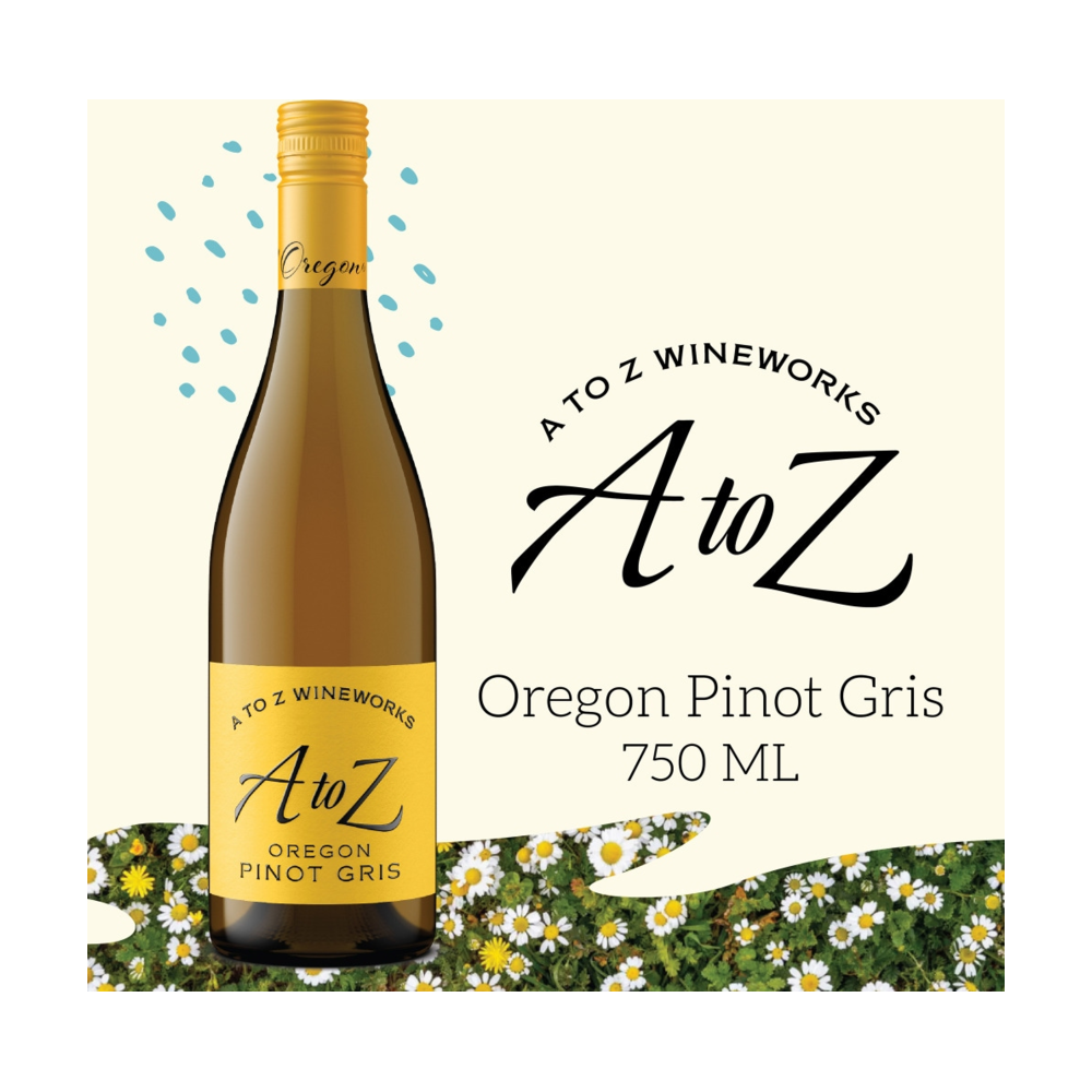 A to Z Wineworks Pinot Gris Oregon White Wine bottle