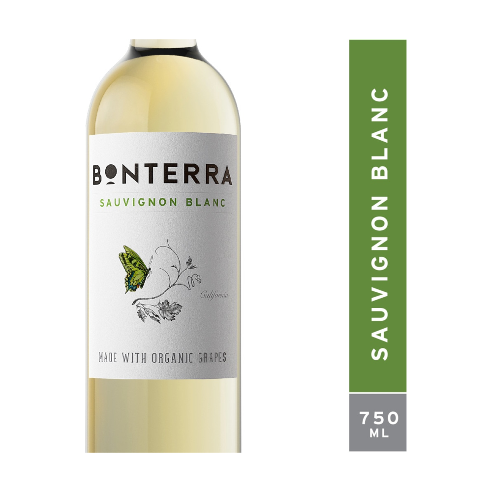 Bonterra Sauvignon Blanc California White Wine bottle