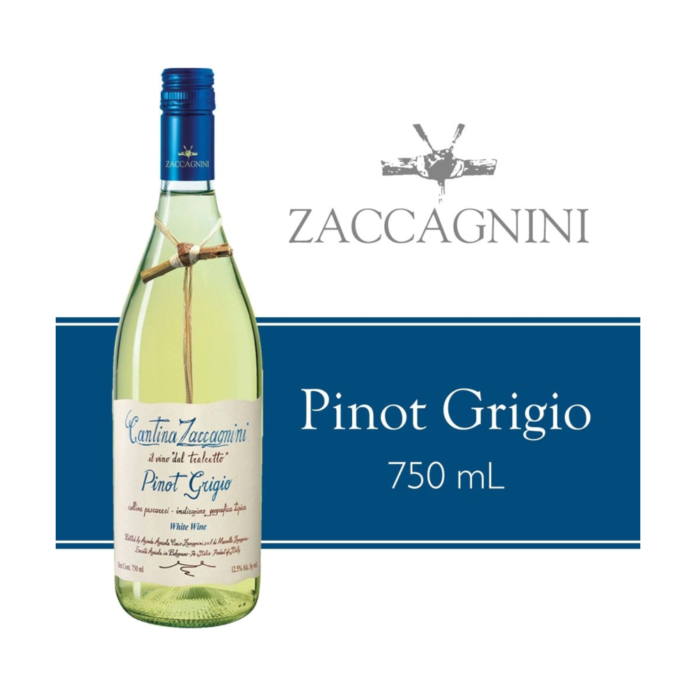 Cantina Zaccagnini Pinot Grigio White Wine bottle