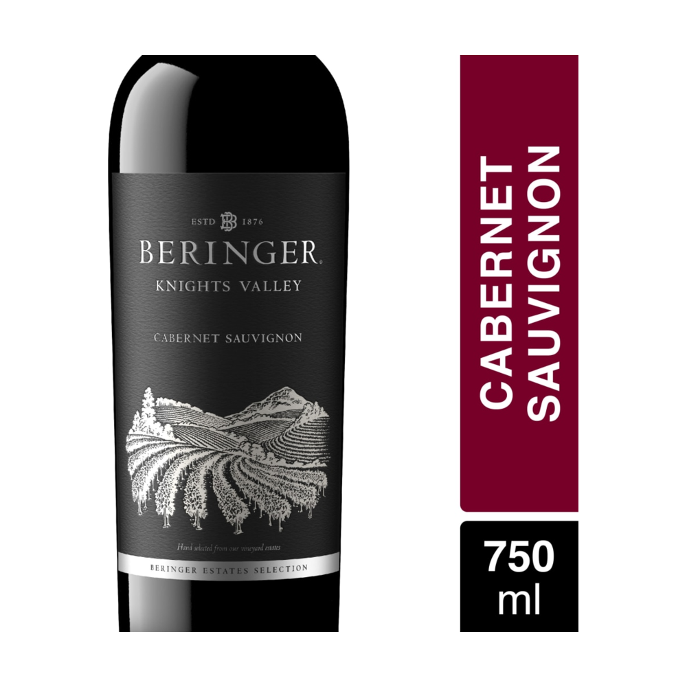 Beringer Knights Valley Cabernet Sauvignon Red Wine bottle
