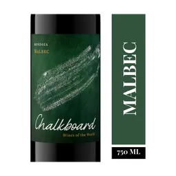 Chalkboard Malbec bottle