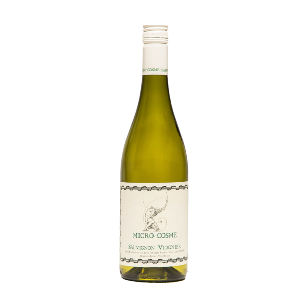 Chateau De Saint Cosme Micro-Cosme Sauvignon-Viognier French White Wine bottle