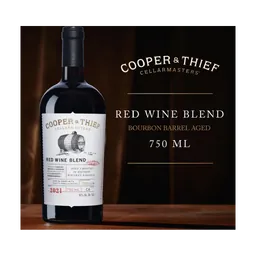 Cooper & Thief Red Blend Bourbon Barrel Aged California Wine bottle