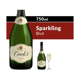 Cook's California Champagne Brut White Sparkling Wine bottle