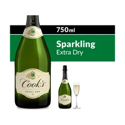 Cook's California Champagne Extra Dry White Sparkling Wine bottle