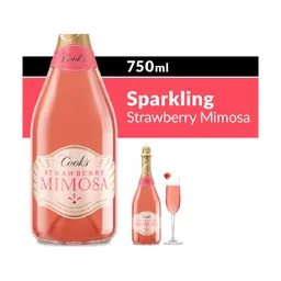 Cook's California Champagne Strawberry Mimosa California Sparkling White Wine bottle