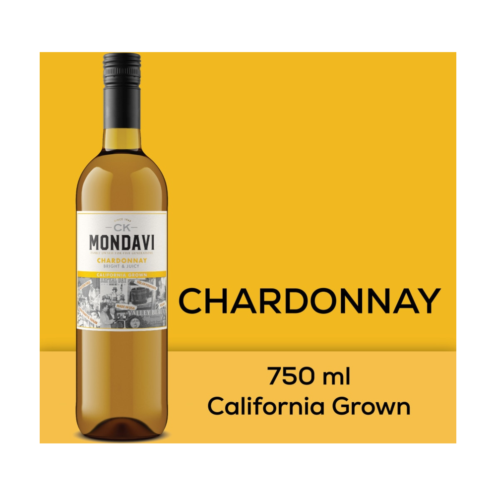 Ck Mondavi Chardonnay California White Wine bottle