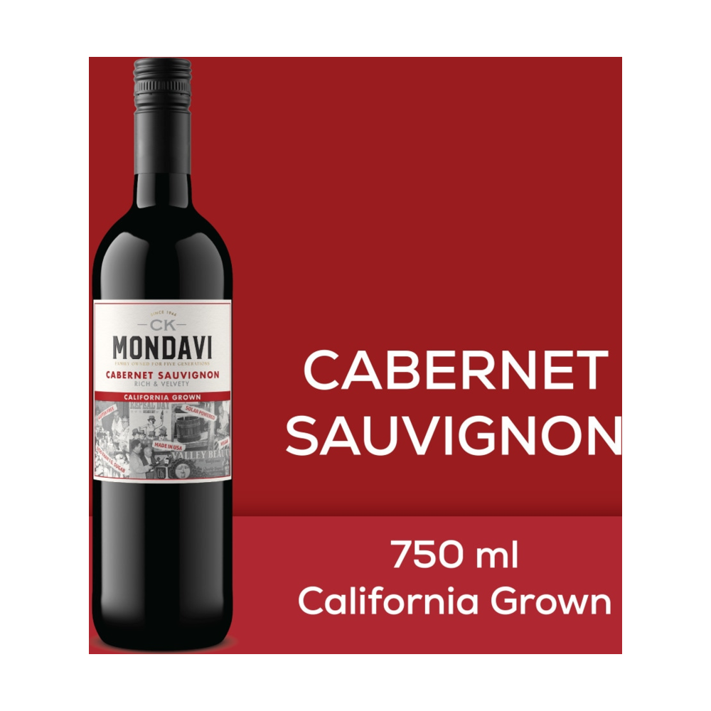 Ck Mondavi Cabernet Sauvignon California Red Wine bottle