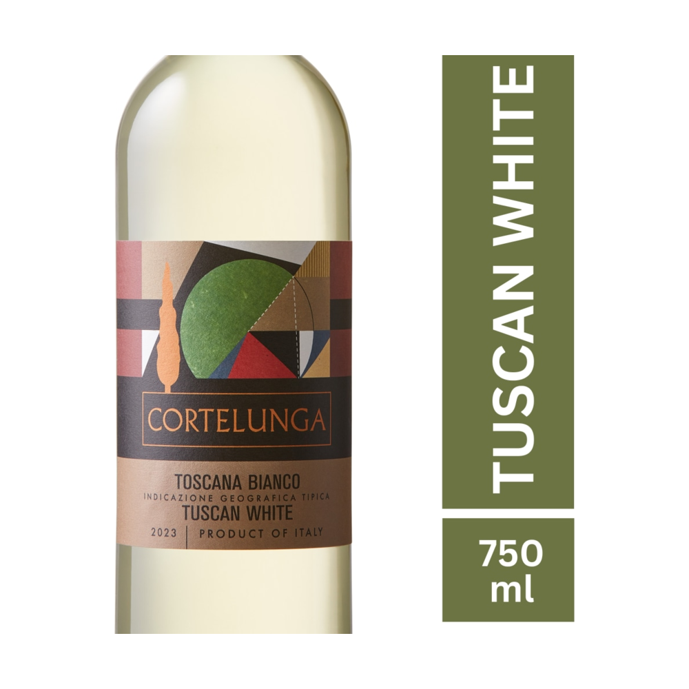 Cortelunga Tuscan White Italian Wine bottle