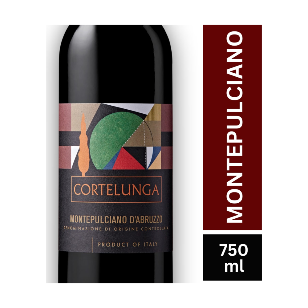 Cortelunga Montepulciano D'Abruzzo Italian Red Wine bottle