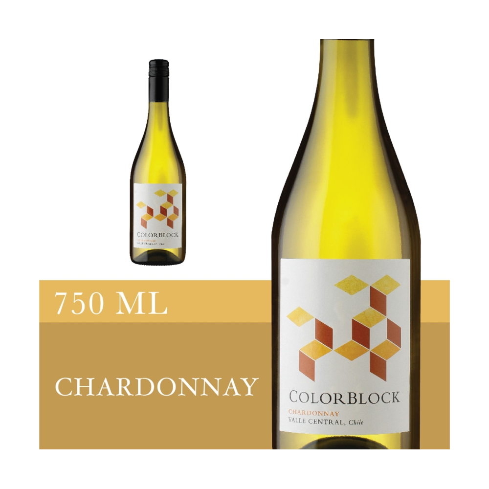 Color Block Chardonnay bottle