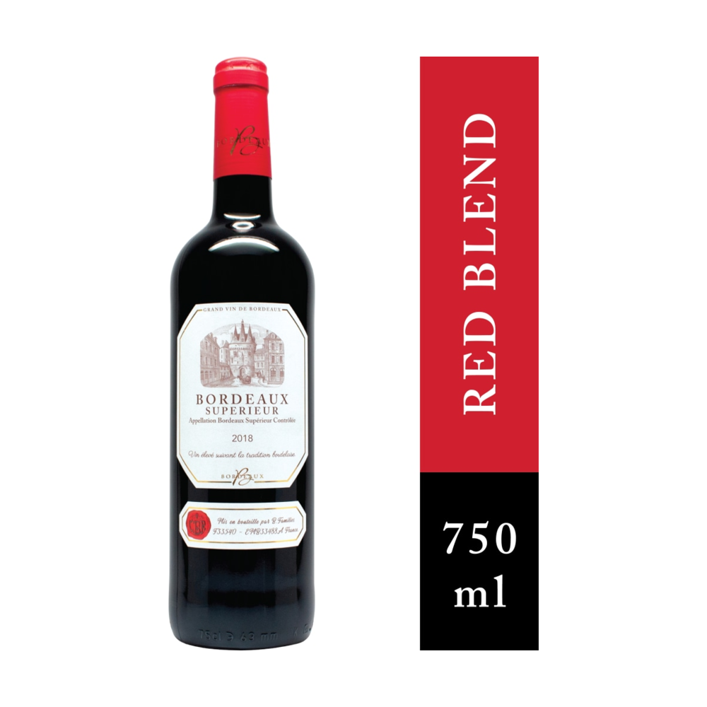 Chevalier du Grand Robert Bordeaux Superieur Red Blend Wine bottle