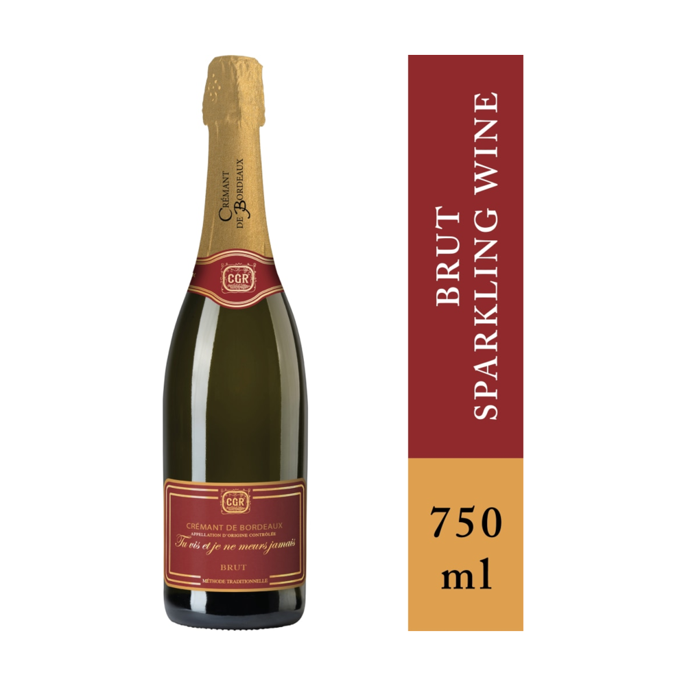 Chevalier du Grand Robert Cremant de Bordeaux Brut White Wine bottle