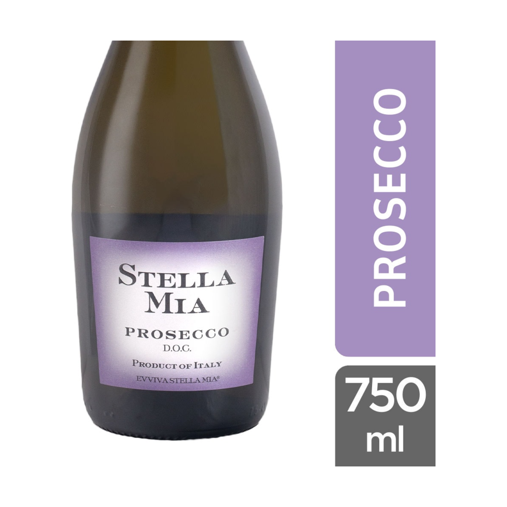 Evviva Stella Mia Prosecco DOC Italian Sparkling Wine bottle
