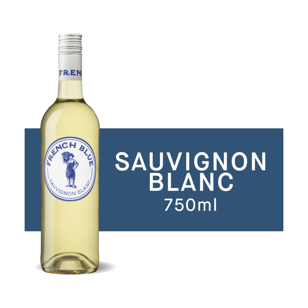 French Blue Sauvignon Blanc France White Wine bottle