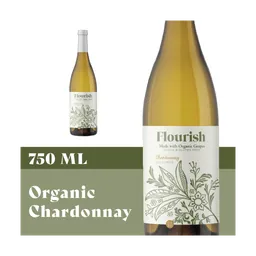 Flourish Organic Chardonnay bottle