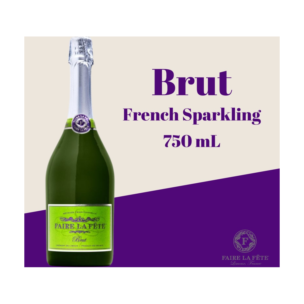 Faire La Fete France Brut Sparkling Wine bottle