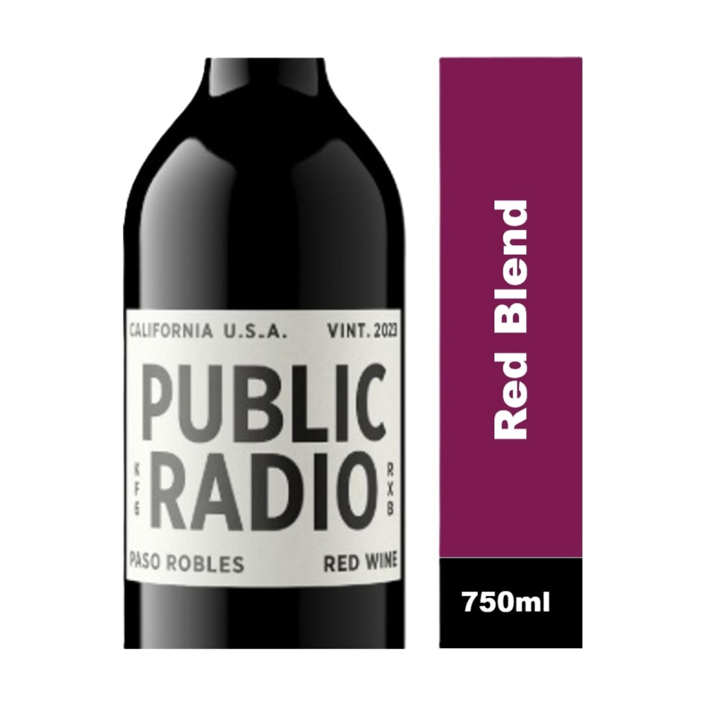 Public Radio Paso Robles Red Blend California Red Wine bottle