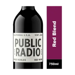 Public Radio Paso Robles Red Blend California Red Wine bottle