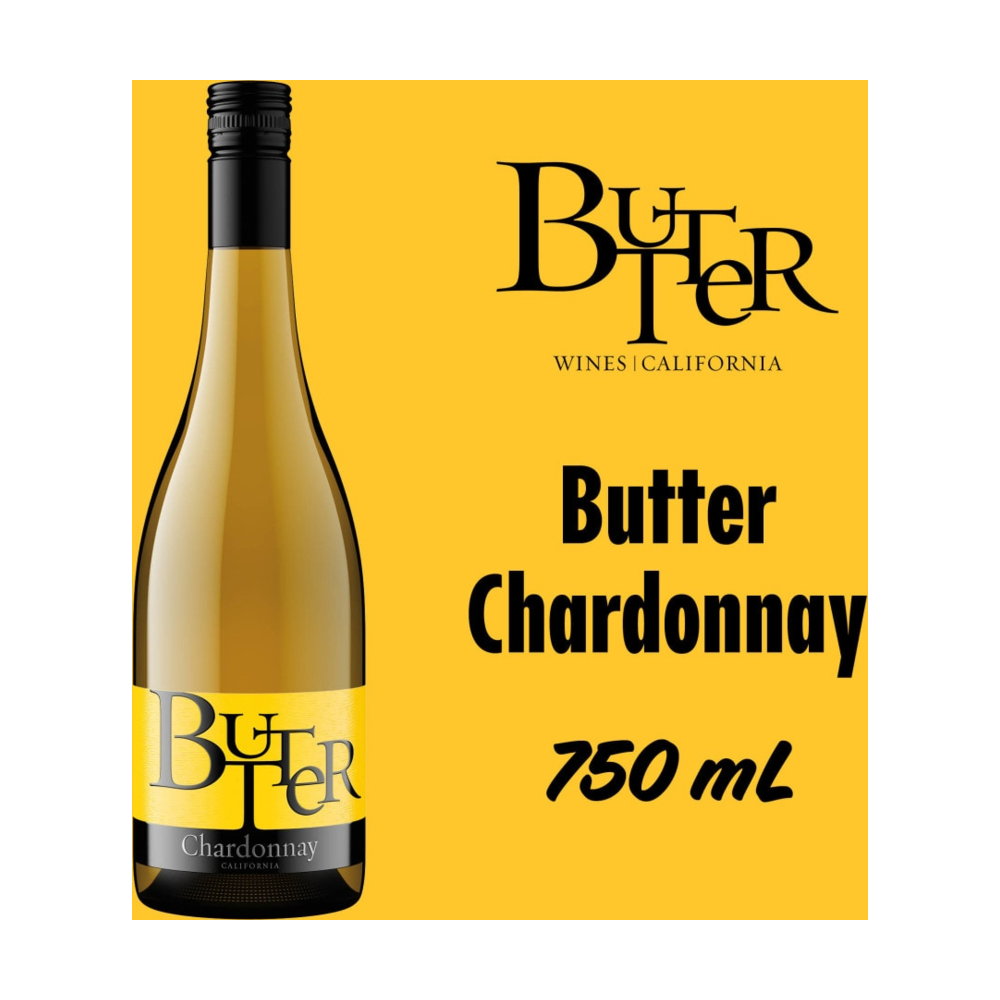 Butter Chardonnay California White Wine bottle