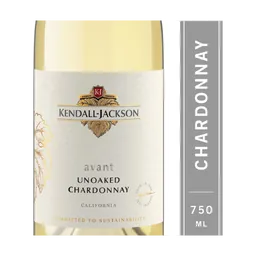Kendall Jackson Unoaked Avant Chardonnay California White Wine bottle