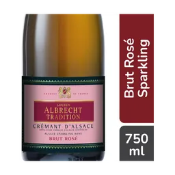 Lucien Albrecht Brut Rose Pinot Noir France Sparkling Wine bottle