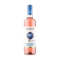 Oliver Winery Blueberry Moscato Wine bottle
