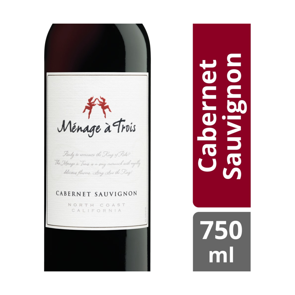 Menage a Trois Cabernet Sauvignon California Red Wine 750 ml bottle