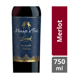 Menage a Trois Lavish Merlot California Red Wine 750 ml bottle