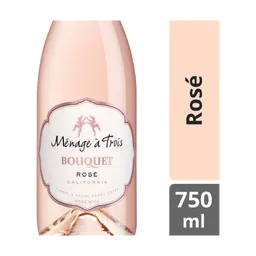 Ménage à Trois Bouquet Rosé California Pink Wine bottle