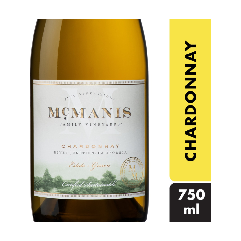 McManis Family Vineyards Chardonnay California White Wine bottle
