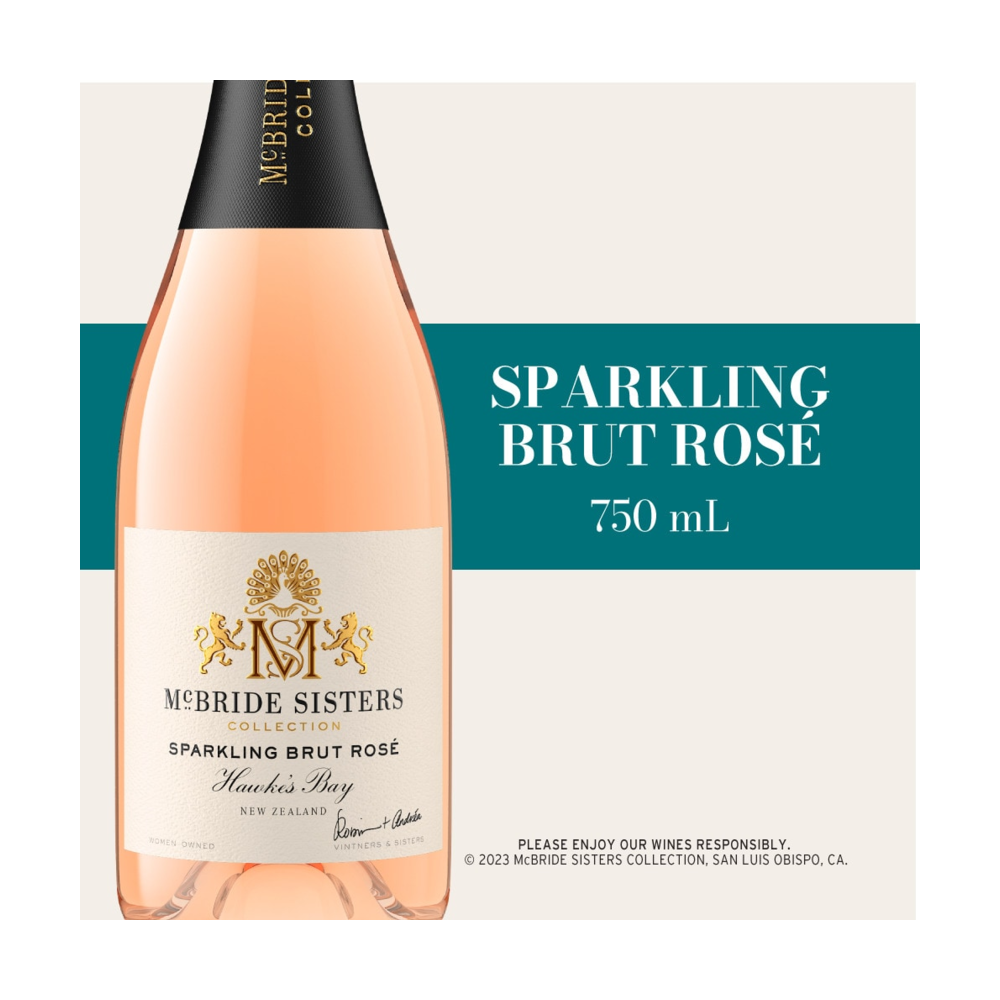 McBride Sisters Collection Brut Rose Sparkling New Zealand Wine bottle