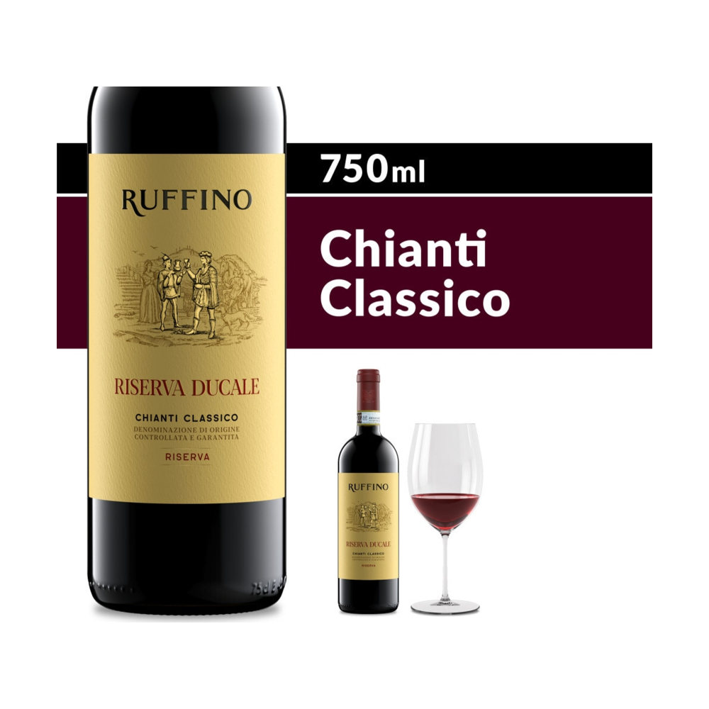 Ruffino Riserva Ducale Chianti Classico DOCG Italian Red Blend Wine bottle