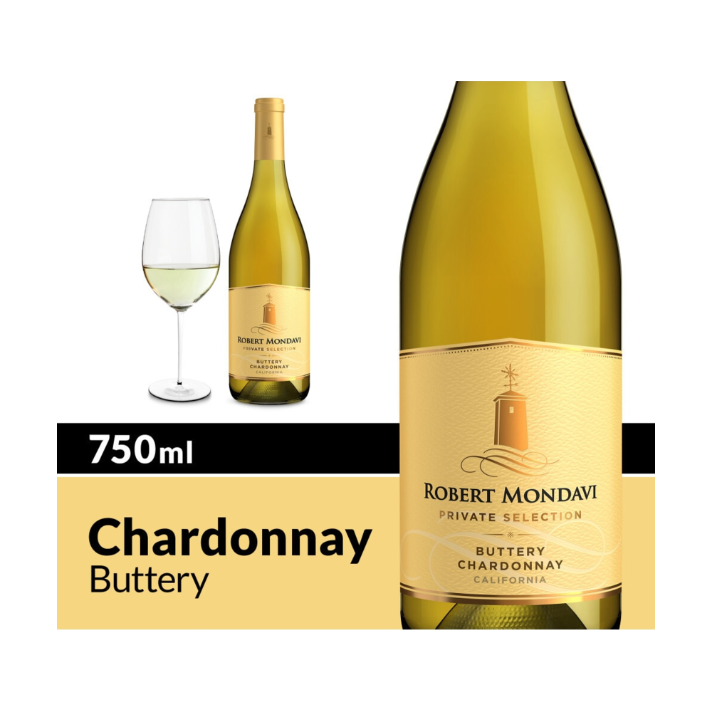 Robert Mondavi Private Selection Buttery Chardonnay White Wine bottle