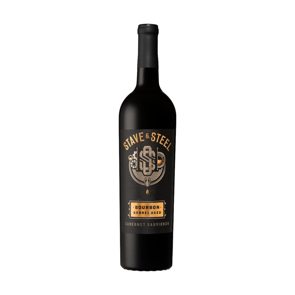 Stave & Steel Bourbon Barrel Aged Cabernet Sauvignon Red Wine bottle