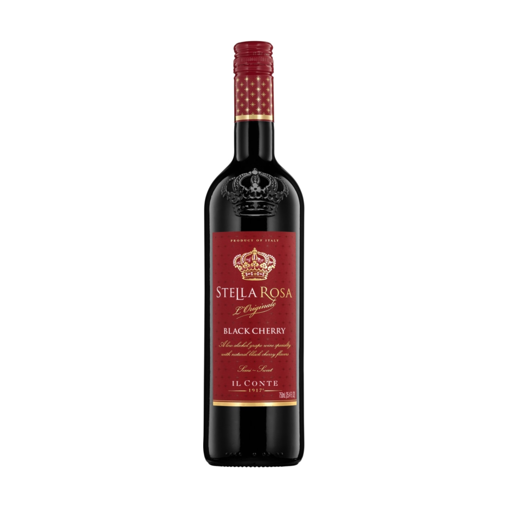 Stella Rosa Black Cherry Semi-Sweet Italian Red Wine bottle