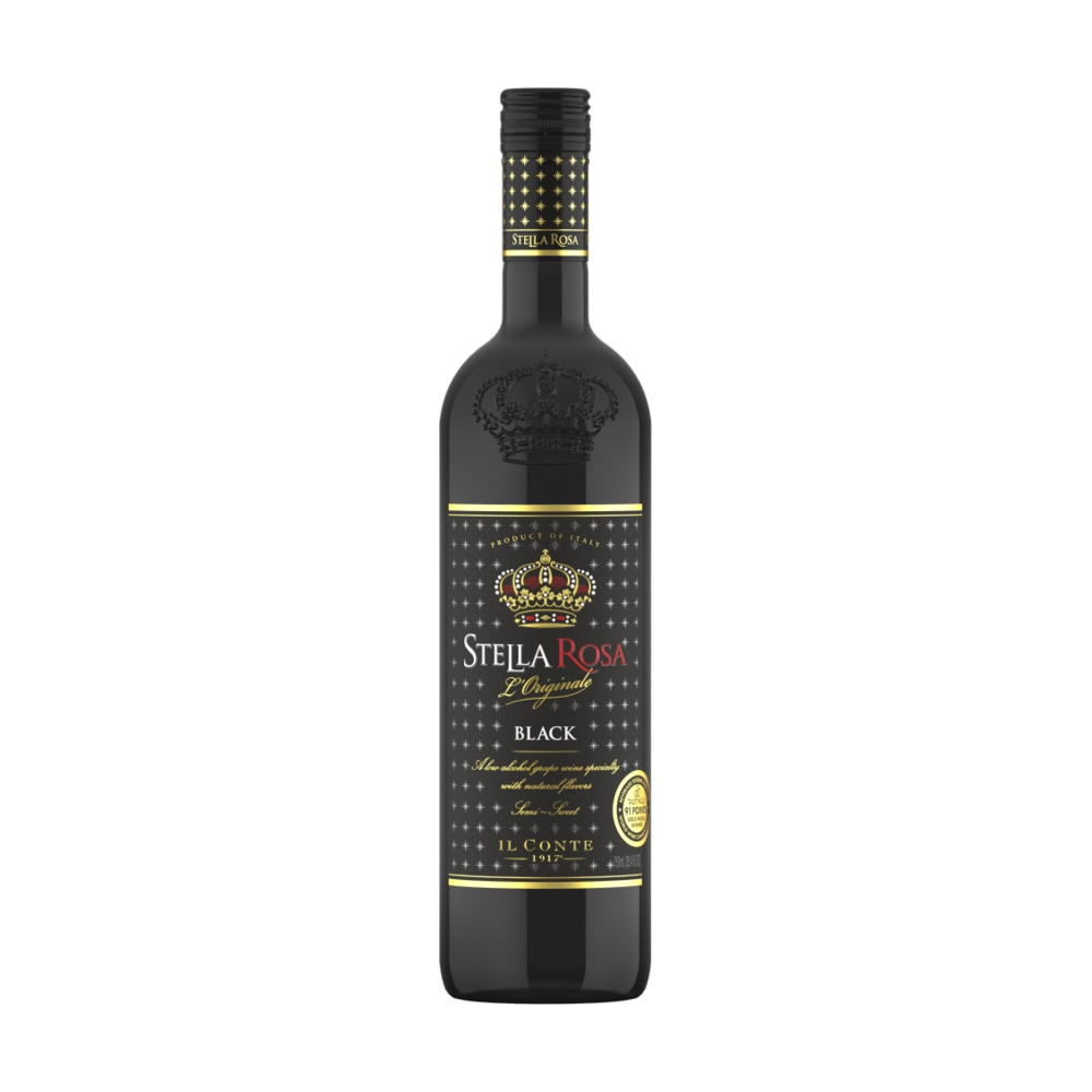 Stella Rosa Black Semi-Sweet Italian Red Wine bottle