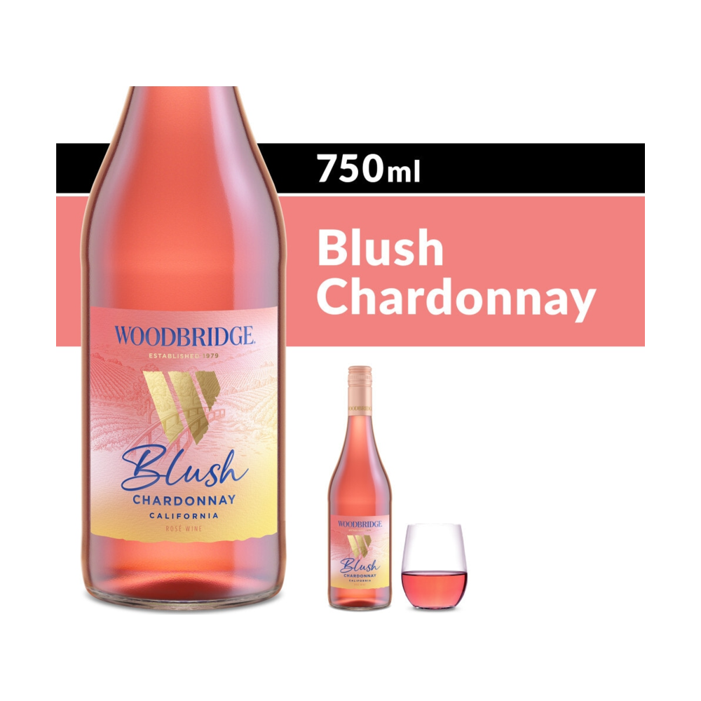 Woodbridge Blush Chardonnay Rosé Wine bottle