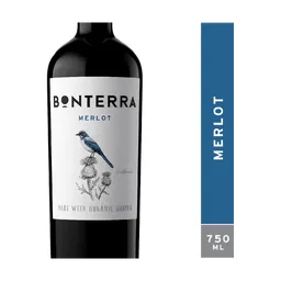 Bonterra Merlot Red Wine bottle